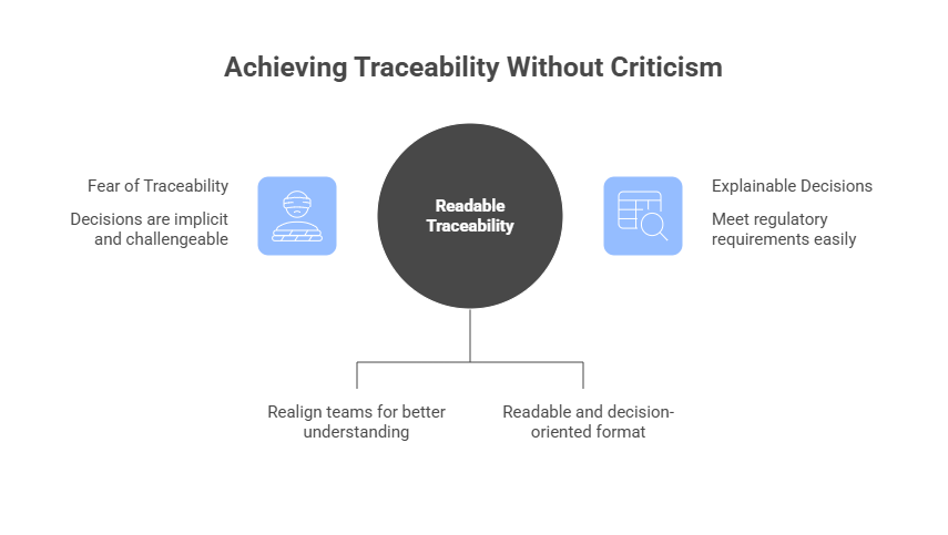 Achieving Traceability Without Criticism