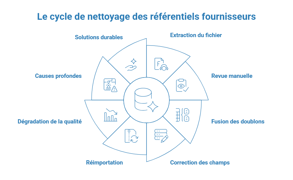 Le cycle de nettoyage des référentiels fournisseurs