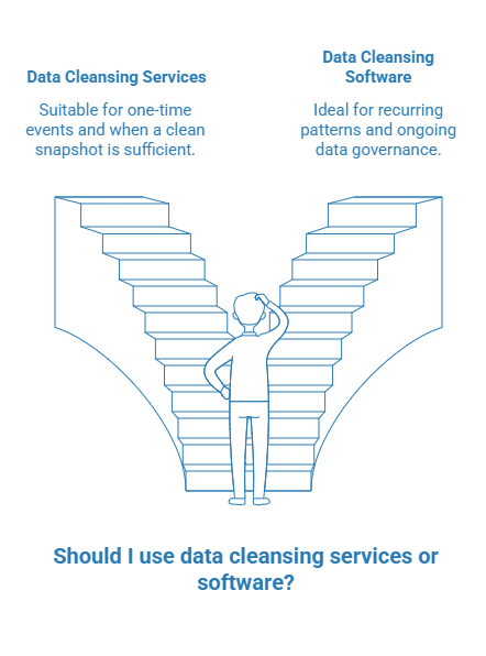 Should I use data cleansing services or software?